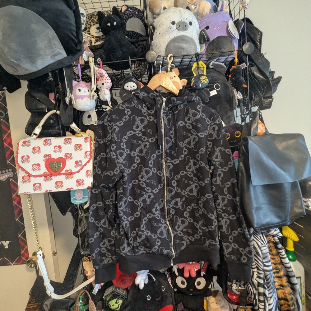 Grunge Chains And Snakes Hoodie